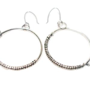 Boucles d’oreilles, boucles d’oreilles argent, boucles d’oreilles argent sterling, sterling créoles argentées, grands cercles d’argent, boucle d’oreille grande, sterling, grosse boucles d’oreilles