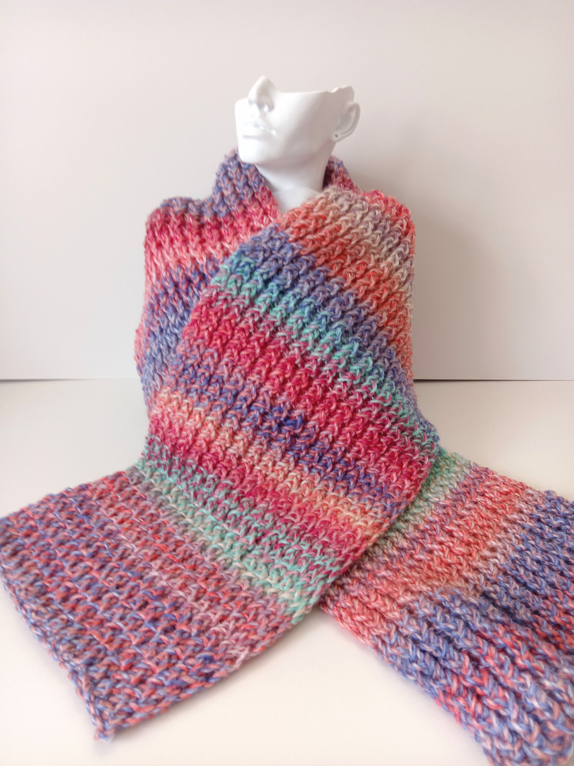 Loom Knit PATTERNS Scarf Easy Pattern Project With Step by Step