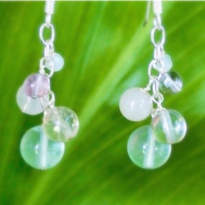 Fluorite Quartz Earrings