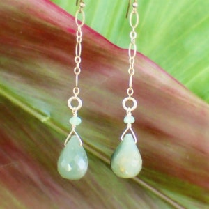 Gold Chrysoberyl Earrings