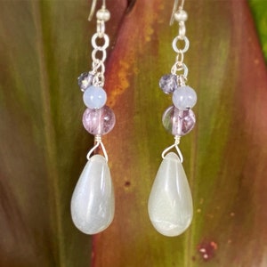 Moonstone Cacoxenite Earrings