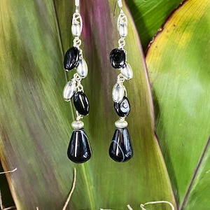 Agate Onyx Earrings