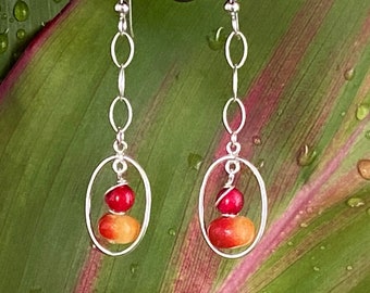 Apple Coral Earrings