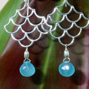 Mermaid Chalcedony Earrings