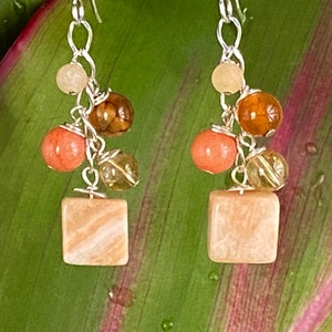 Moonstone Citrine Earrings