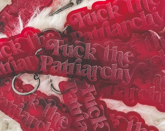 Fuck the patriarchy RED keychain, Swift inspired keychain, All too well ten minute version, RED Taylors version keychain