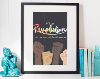 It's a Revolution, Inspired by  Swift's Change, Pride Wall Art, Printable Wall Art
