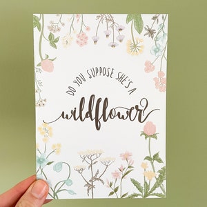 Do You Suppose She's a Wildflower Digital Print Inspired - Etsy
