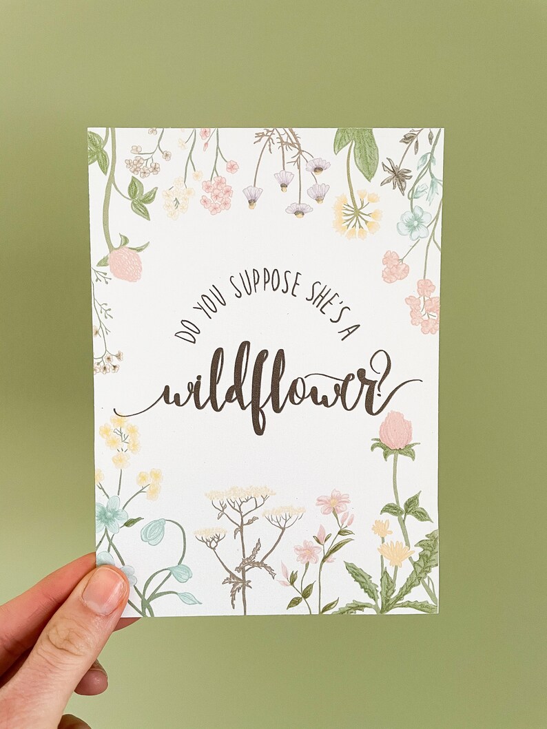 Do You Suppose She's a Wildflower Digital Print Inspired - Etsy
