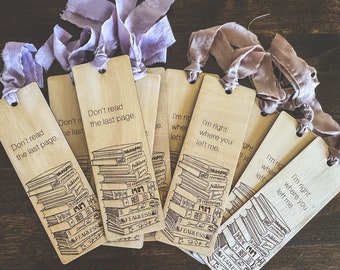 Swift inspired wooden bookmark, Don't read the last page bookmark, Im right where you left me, Swift gifts for readers
