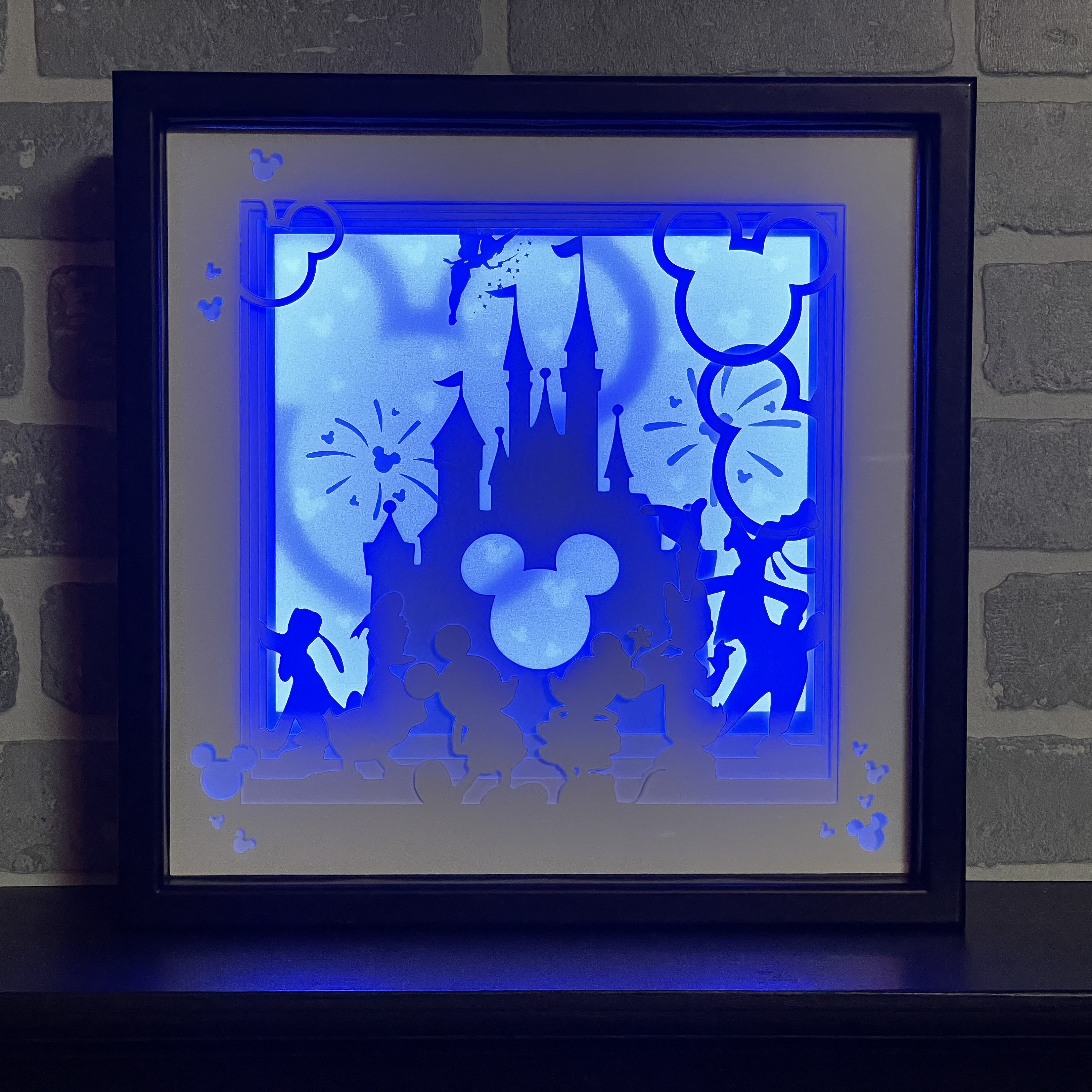 Disney Castle Light Box Shadow Box Mickey Minnie Donald Goofy | Etsy