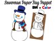 Snowman Paper Bag Puppet Template Printable Puppets for Kids - Etsy Canada