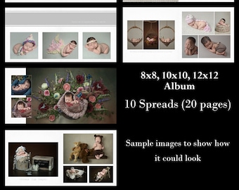 Album Template - 3 sizes 8x8, 10x10, 12x12