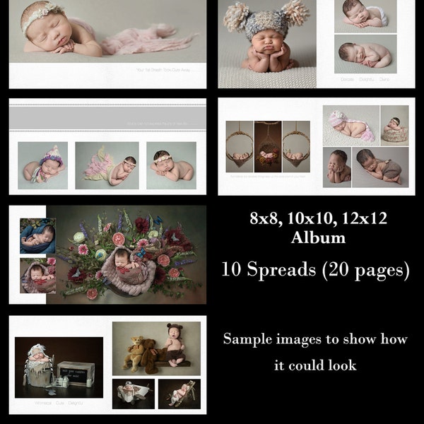 Album Template - 3 sizes 8x8, 10x10, 12x12