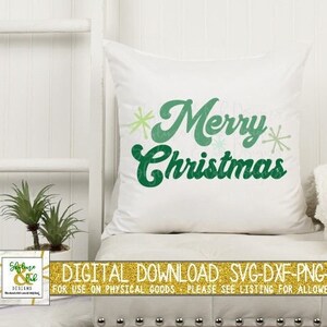 Merry Christmas Retro SVG PNG | Merry Christmas Svg Png with Retro Starbursts | Retro Christmas Svg Png | Christmas Saying Svg | Holiday Svg