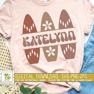 Split Name Surfboards SVG PNG - Surfboards Svg Png - Boho Svg Png - Split for Name Svg Png - Beach Svg Png - Surfing Svg Png - Summer Svg