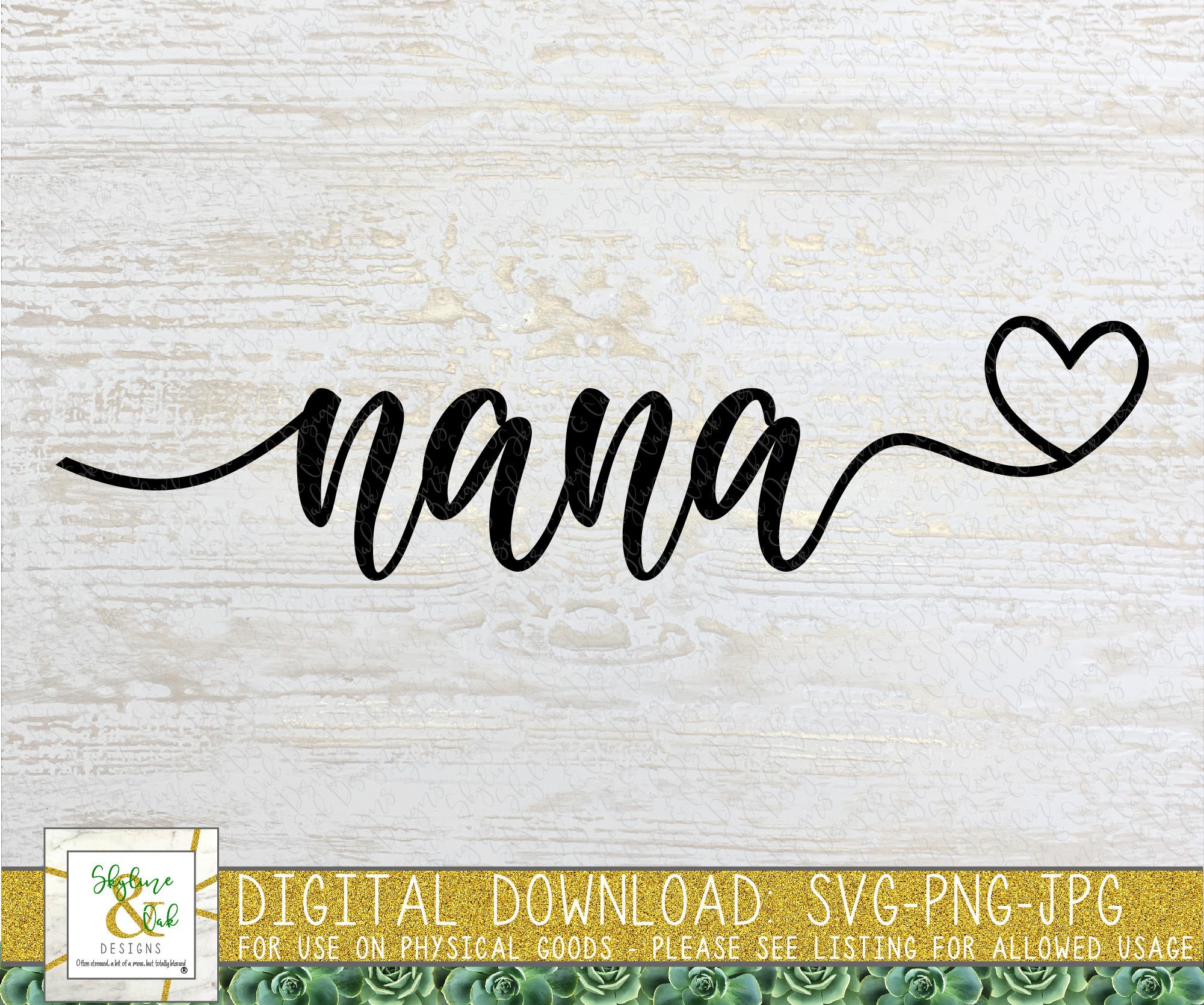 Nana Heart SVG PNG | Nana with Heart Svg | Mother's Day Svg for Grandma | Nana Svg Png | Nana Cut File | Nana Life Svg | I love Nana Svg Png