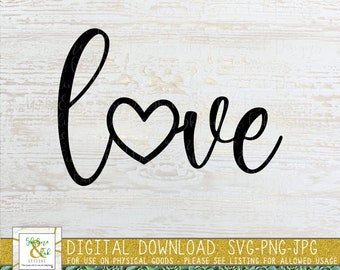 Love Heart SVG PNG | Love with Heart Svg | Love Svg with Heart | Valentine's Day Svg | Valentine's Svg Png | Word Heart Svg | Love Svg Png