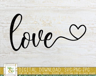 Love Heart SVG PNG | Love with Heart Svg | Love Svg with Heart | Valentine's Day Svg | Valentine's Svg Png | Word Heart Svg | Love Svg Png