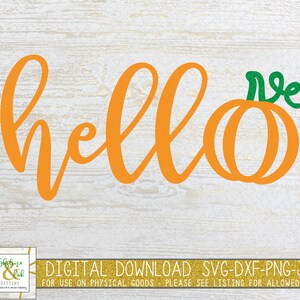 Hello Pumpkin SVG | Fall Hello SVG | Pumpkin Word Svg | Fall Word Svg | Hello Svg | Pumpkin Svg | Fall Svg | Autumn Svg | Hello Cut File