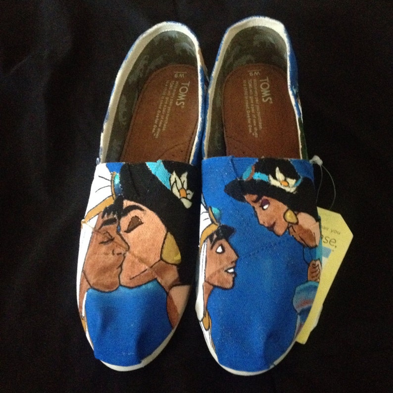Hand Painted Aladdin Toms - Etsy