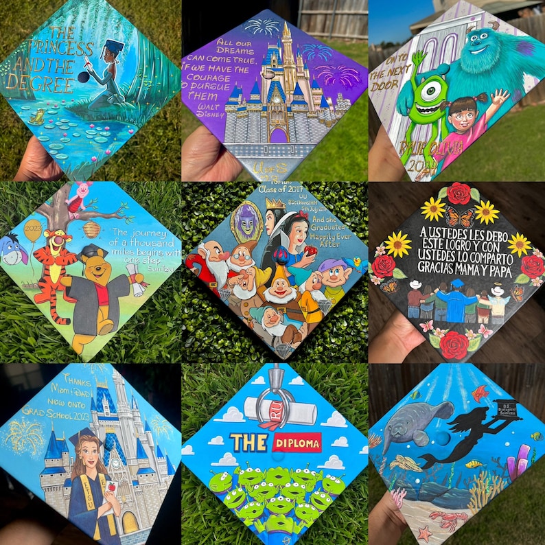 HAND PAINTED Graduation Cap image 2