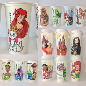 Hand Drawn Starbucks Reusable Cups Your choice of character s image 5