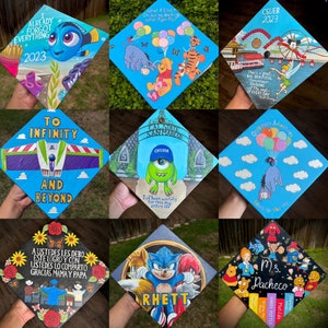 HAND PAINTED Graduation Cap image 3