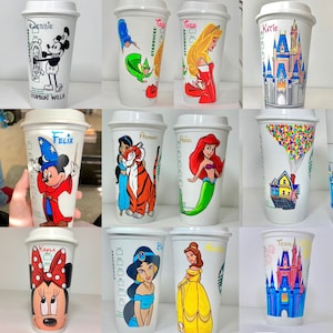 Hand Drawn Starbucks Reusable Cups Your choice of character s image 1