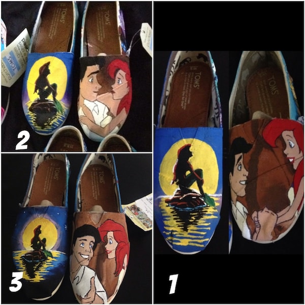Hand Painted Little Mermaid Toms