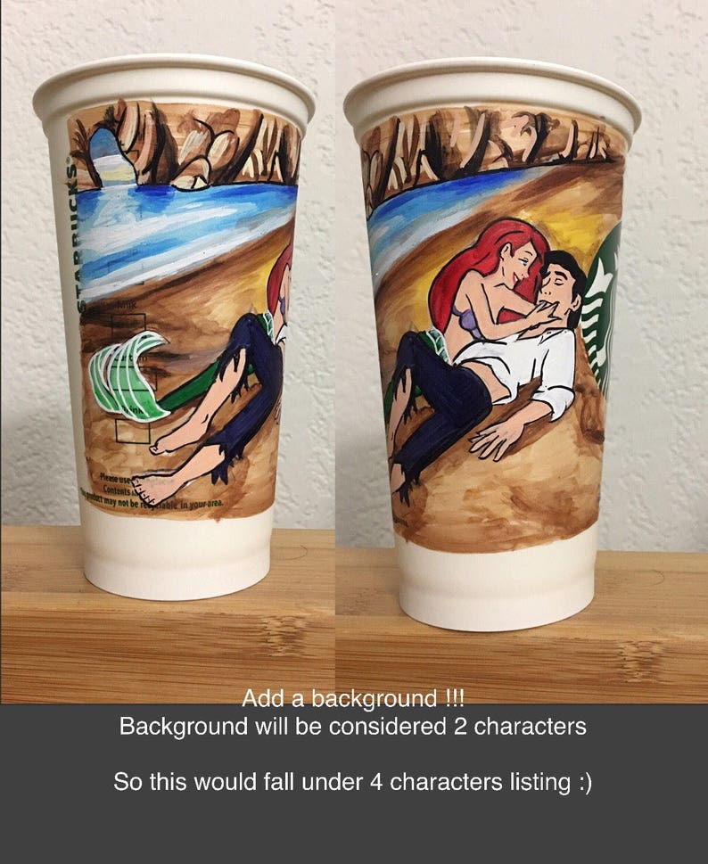 Hand Drawn Starbucks Reusable Cups Your choice of character s image 7