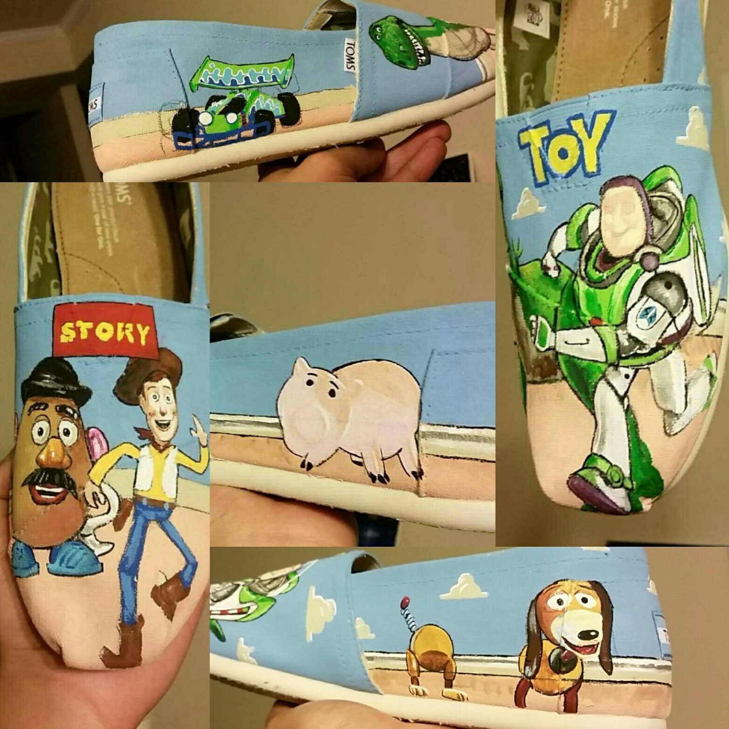 Hand Painted Toy Story Toms Etsy