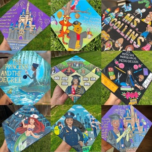 HAND PAINTED Graduation Cap