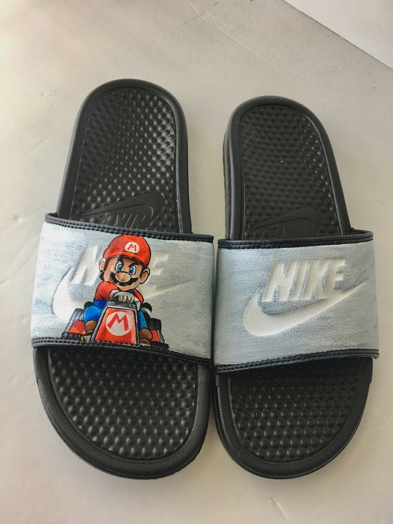 paint splatter nike slides