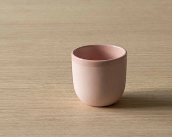 Handmade Porcelain Coffee Cup: Powder Pink Ceramic Dinnerware