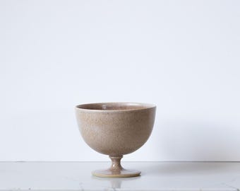 Handcrafted Ceramic Footed Bowl – Stoneware Dessert & Breakfast Chalice