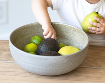 Stoneware Large Bowl Pottery Fruit Bowl Ceramic Centerpiece Bowl Pottery Bowl Dinnerware Ceramic Dinner Bowl Mixing Bowl Wedding Gift