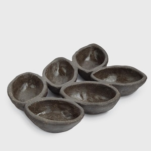 Handmade Stoneware Serving Dish &quot;PUMPERNICKEL&quot; Chip & Dip Bowl Ceramic Bowl
