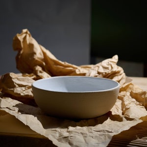 Handmade Stoneware Large Bowl: Ceramic Fruit/Mixing Bowl