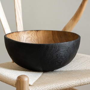 Large Fruit Bowl Wedding Gift Large Wood Bowl Dough Wood Salad Bowl Serving Wood Bowl Fruit Bowl Black Wood Bowl Extra Large Fruit Bowl