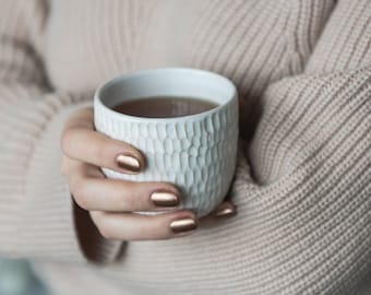 Handmade Stoneware Coffee Mug Ceramic Cup Stoneware Dinnerware Ceramic Cup Coffee Lover Gift Stoneware Teacup Small Cup Sipper