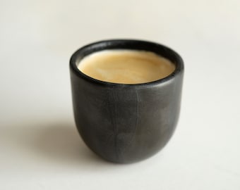 Espresso Coffee Cup Pottery Espresso Cup Black Espresso Cup Handmade Ceramic Cup Handmade Ceramics Stoneware Espresso Cup Coffee Lover Gift