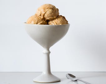 Handcrafted Ceramic Champagne Coupe – Stoneware Ice Cream & Dessert Glass
