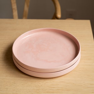 Dinner Plate Porcelain Dinner Powder Pink Plate Ceramic Dinnerware Handmade Ceramic Dish Ceramic Dinnerware Ceramic Wedding Plate