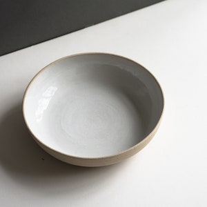 Stoneware Salad Bowl | Stoneware Dinner Set | White Ceramic Dinnerware | Pasta Bowl | Ceramic Serving Bowl |Housewarming Gift |Ceramic Dish