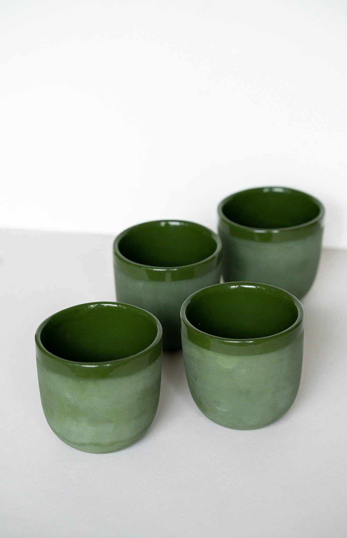 Handmade Ceramic Coffee Cup Porcelain Cup Green Coffee Cup Etsy