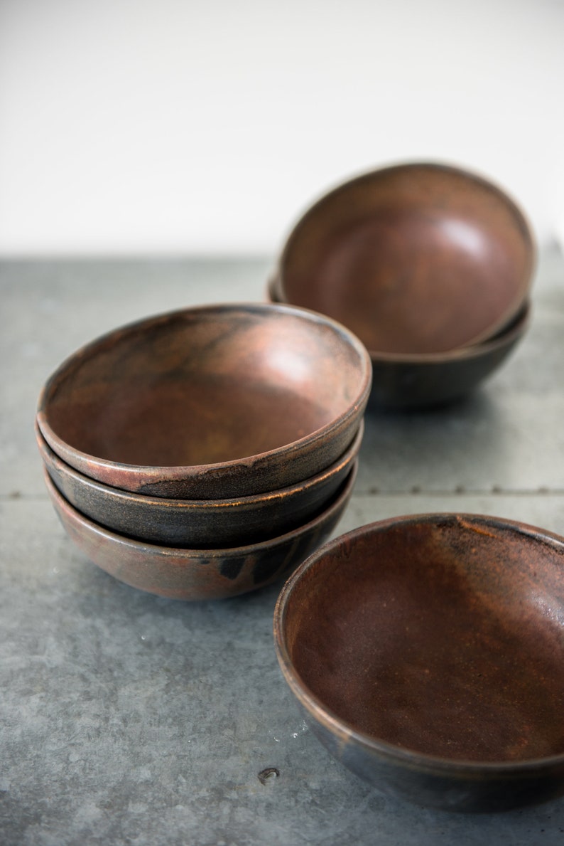 Rust Stoneware Everyday Bowl Handmade Ceramics Handmade Etsy
