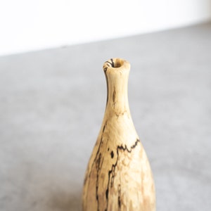 Wood Vase Bud Vase Wooden Vase Decorative Vase Dry Flower Vase Table Vase Hand Carved Wood Vase Natural Wood Vase image 9