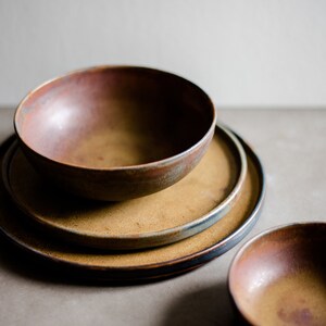 Rust Stoneware Matte Mini Bowl Ceramic Dinnerware Ceramic Bowl Wabi Sabi Dinnerware Japanese Style Stoneware Dish image 5