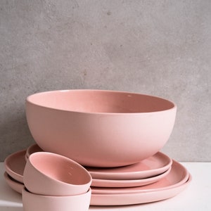 Handmade Porcelain Mini Bowl Sauce Dish Powder Pink Stoneware Dinnerware Pinch Bowl Spice Dish Small Serving Bowl Condiment Bowl Dish image 9